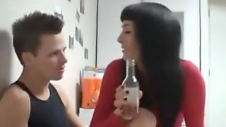 Amateur sex threesome orgy - drunk..
